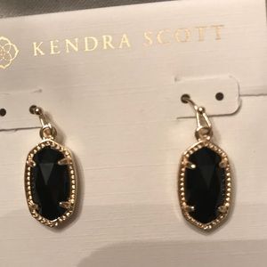 Kendra Scott Lee Black/gold earrings. New